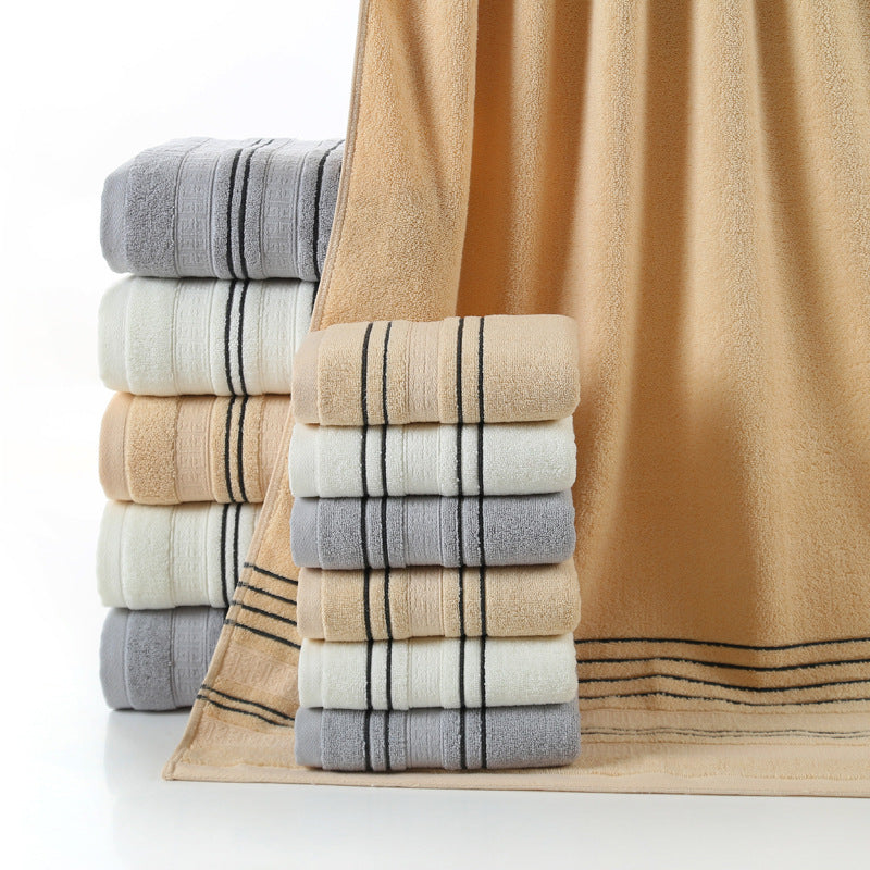 Luxurious Household Pure Cotton Towel Set: Soft, Skin-Friendly Comfort