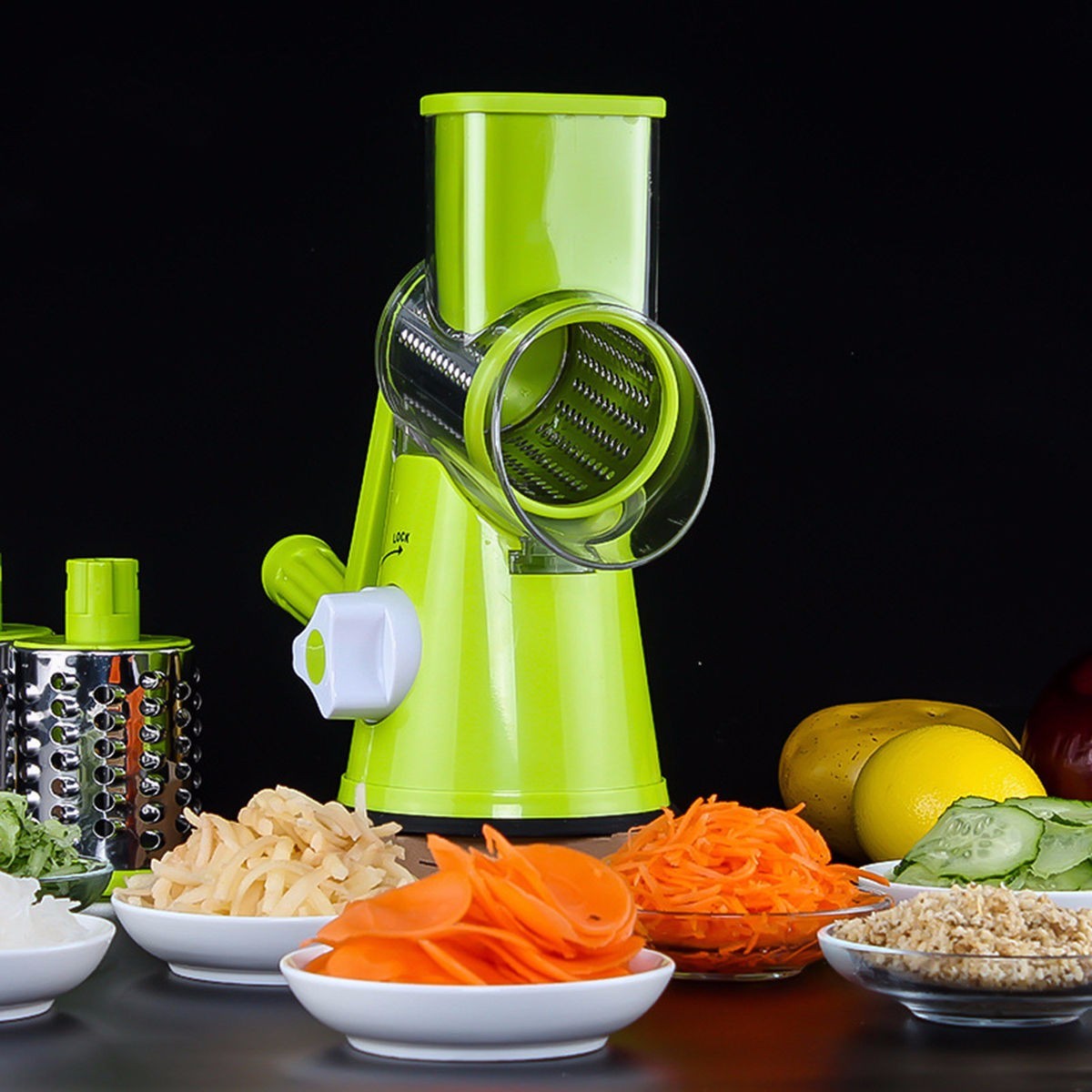 Vegetable Cutter Round Mandoline Slicer for Potato, Carrot, Cheese