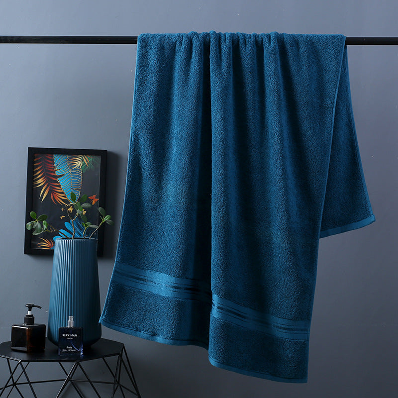 Luxury Pure Color Thick Cotton Bath Towel Set Collection