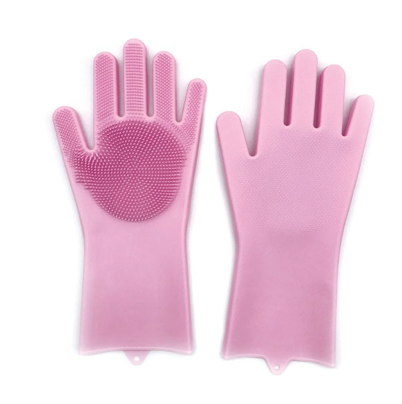 Heat-Resistant Housework Kitchen Cleaning Gloves - Eco-Friendly Silicone