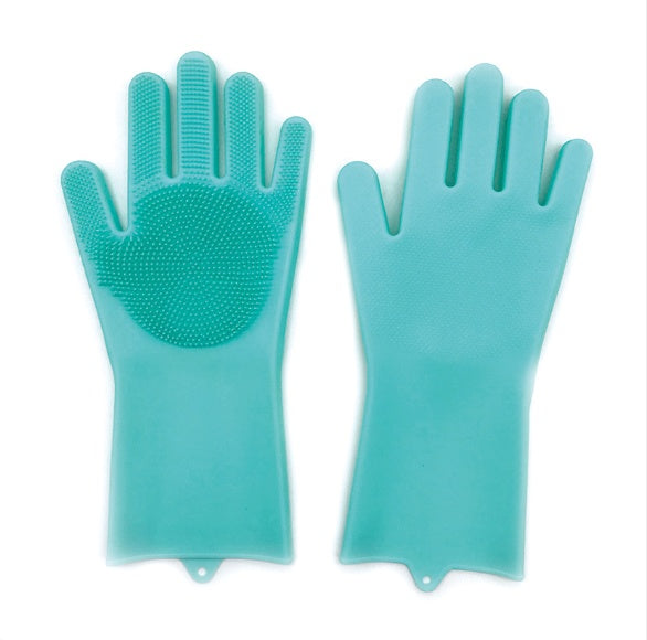 Heat-Resistant Housework Kitchen Cleaning Gloves - Eco-Friendly Silicone