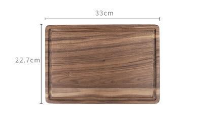 Black Walnut Wood Cutting Board - Elegant Dual-Sided Kitchen Tray