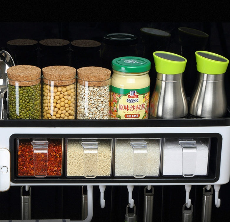New Kitchen Storage Box: Multi-Function Wall-Mounted Racks Solution
