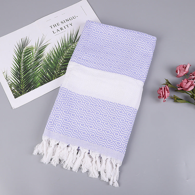 Luxurious Handmade Tassel Blanket Turkish Beach Towel – Vibrant Colors