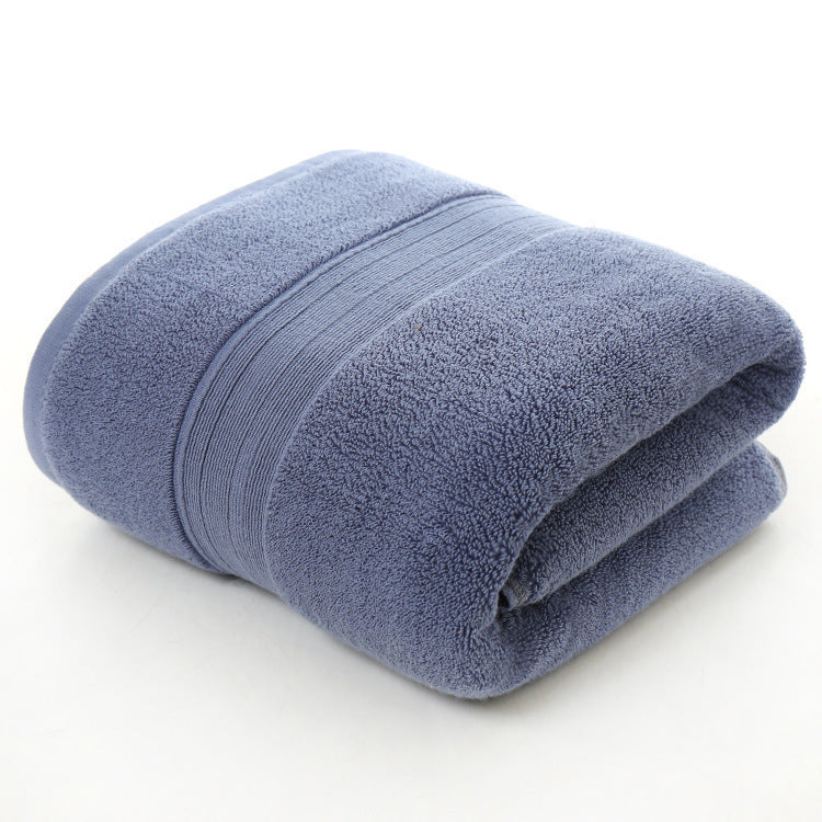 Luxurious Cotton Thickened Plain Colored Bath Towel: Ultimate Comfort