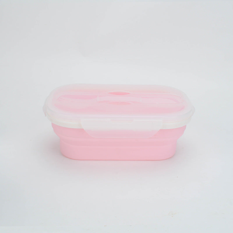 Space-Saving Portable Foldable Silicone Lunch Box for Modern Living