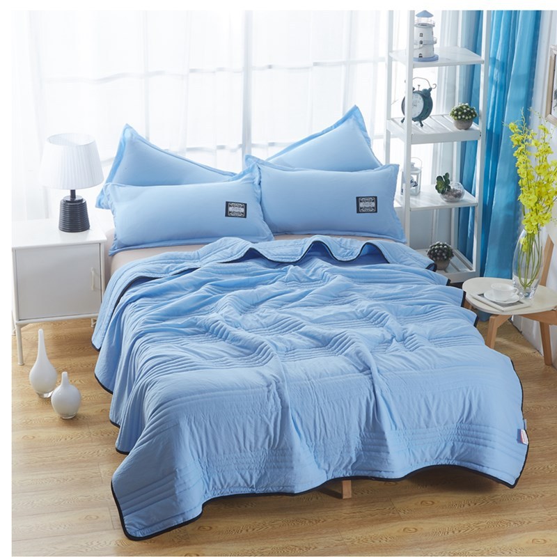 Pure Color Cooling Blanket: Compressible Summer Quilt Comfort