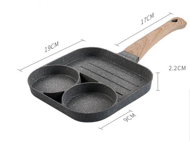 Versatile Non-Stick 4-Hole Pan for Breakfast & Burgers - Killer Products
