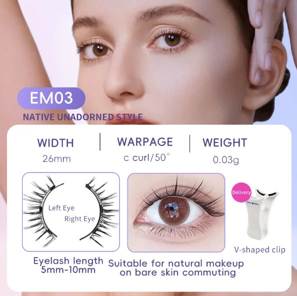 Effortless Glam: White Box One Pair Packed Magnetic Eyelashes