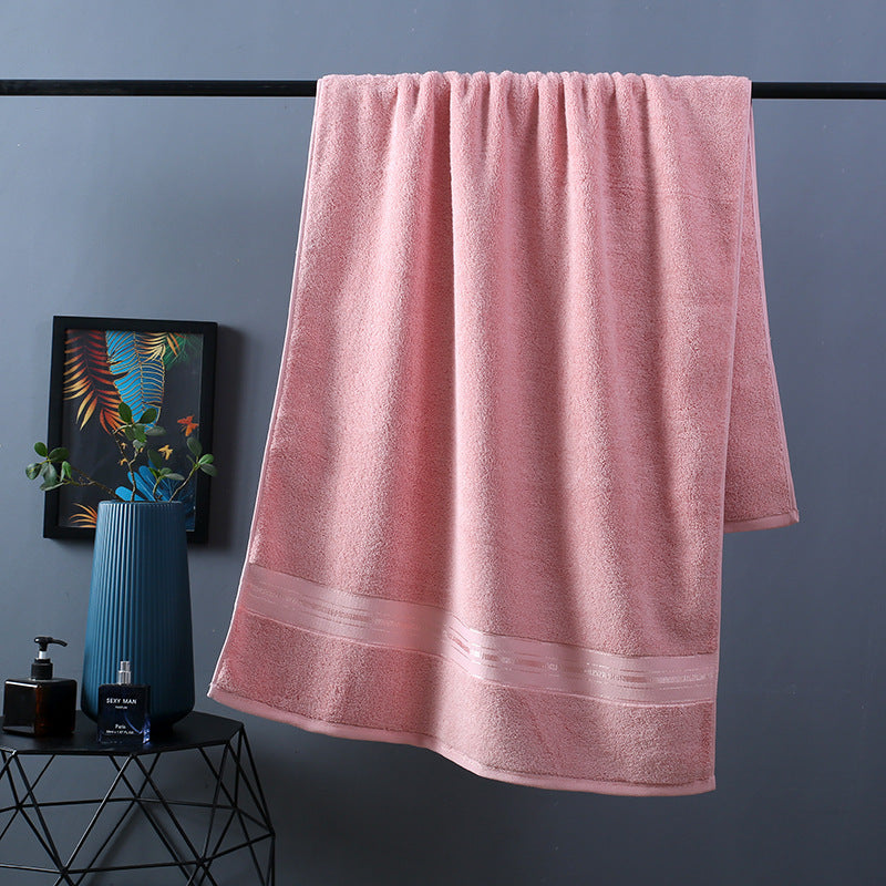 Luxury Pure Color Thick Cotton Bath Towel Set Collection