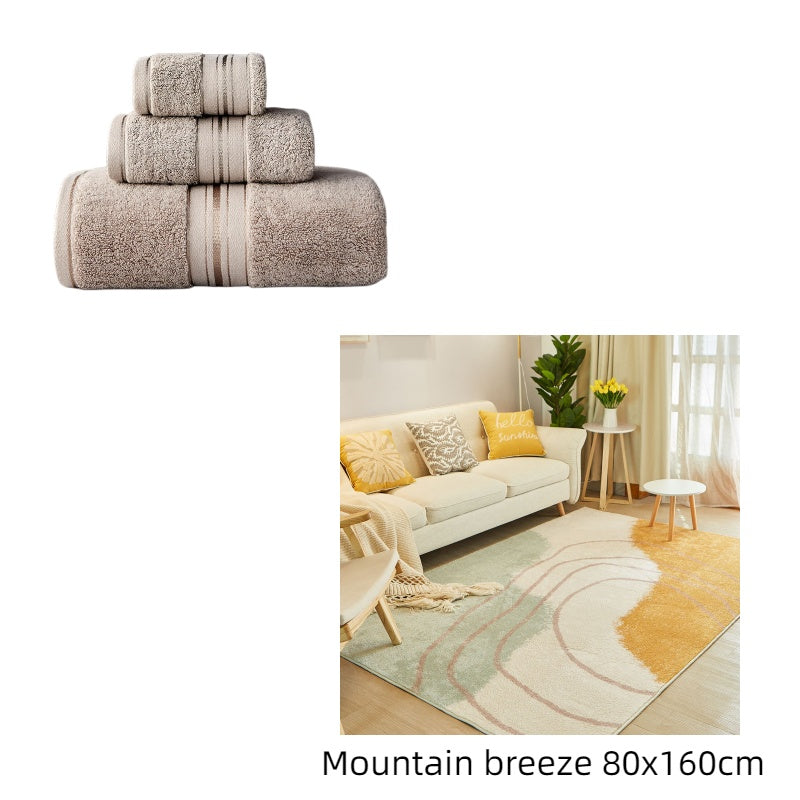 Luxury Pure Color Thick Cotton Bath Towel Set Collection