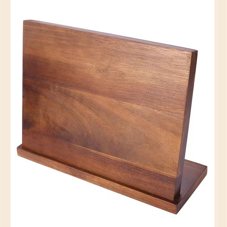 Elegant Solid Wood Magnetic Knife Holder for Creative Kitchens