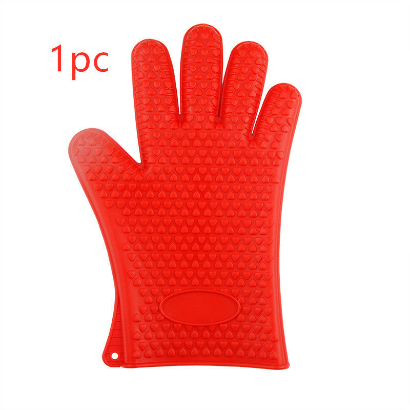Heat Proof Food Grade Silicone Oven Mitts for BBQ Safety