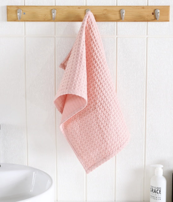 Luxurious Water-absorbing Quick-drying Pure Cotton Waffle Bath Towel