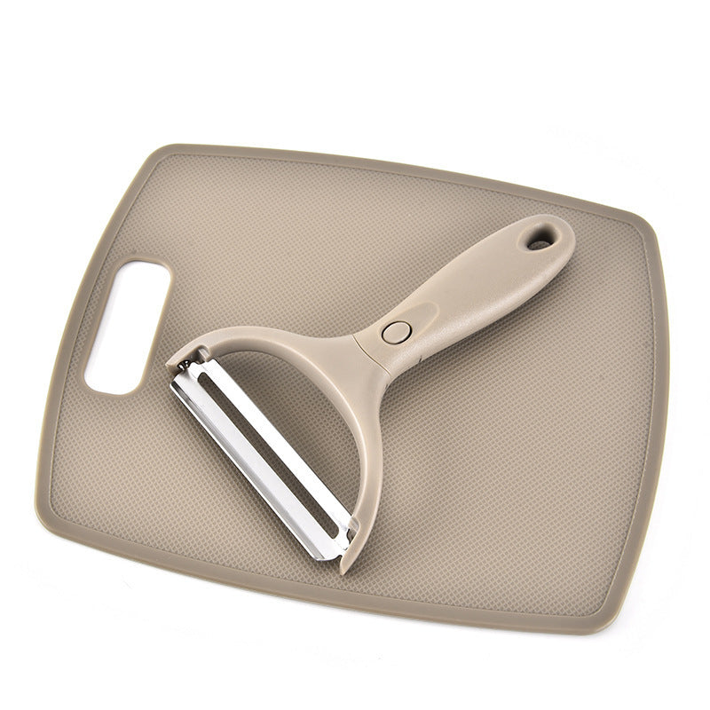 Stainless Steel Cutter Set: Wheat Straw Board & Peeler Combo