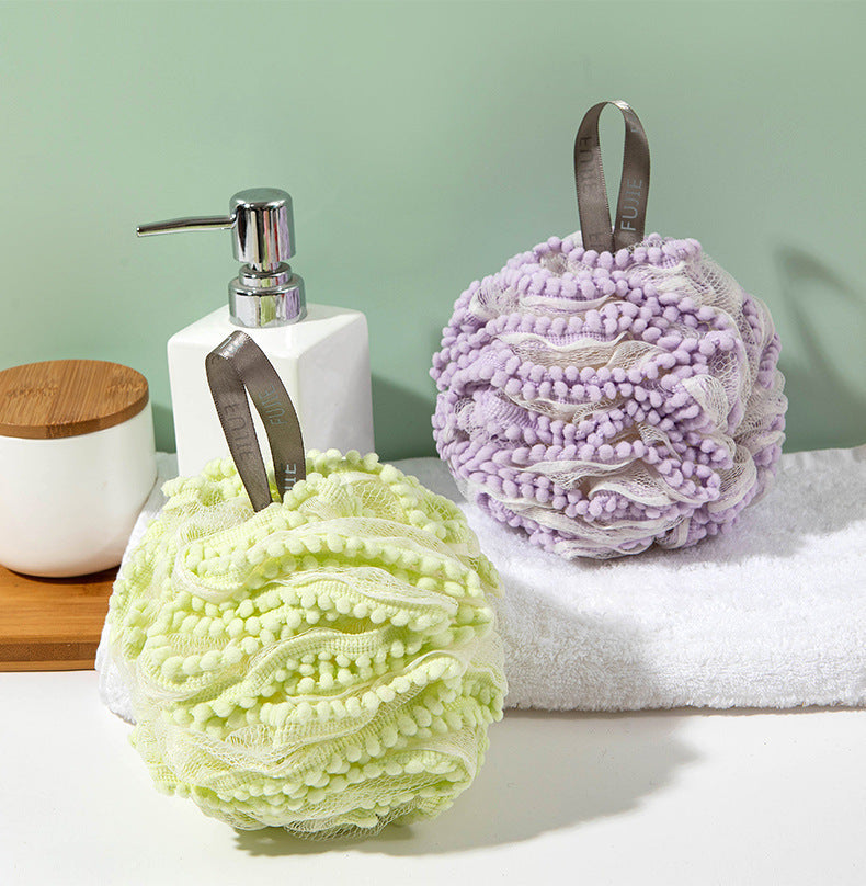 Luxurious Bath Pearl Loofah: High-end Foaming Durable Shower Ball