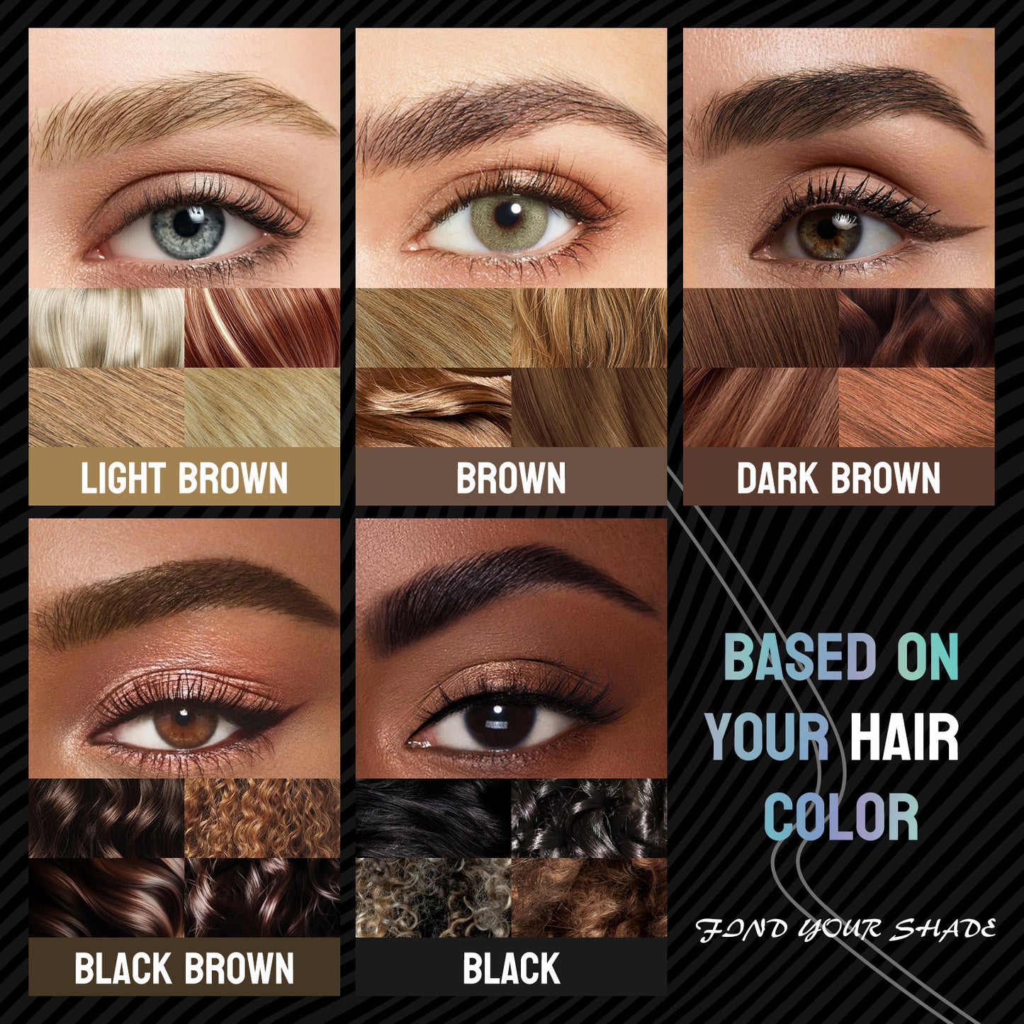 Dual-Action Two Fork Eyebrow Pencil: Waterproof, Sweat-proof Magic