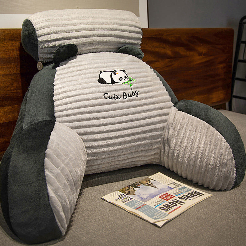 Striped Flannel Bedside Soft Upholstery Cushion: Cozy Animal Comfort