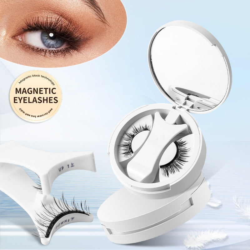 Magnetic False Eyelashes Kit: Glue-Free, Natural Look & Applicator