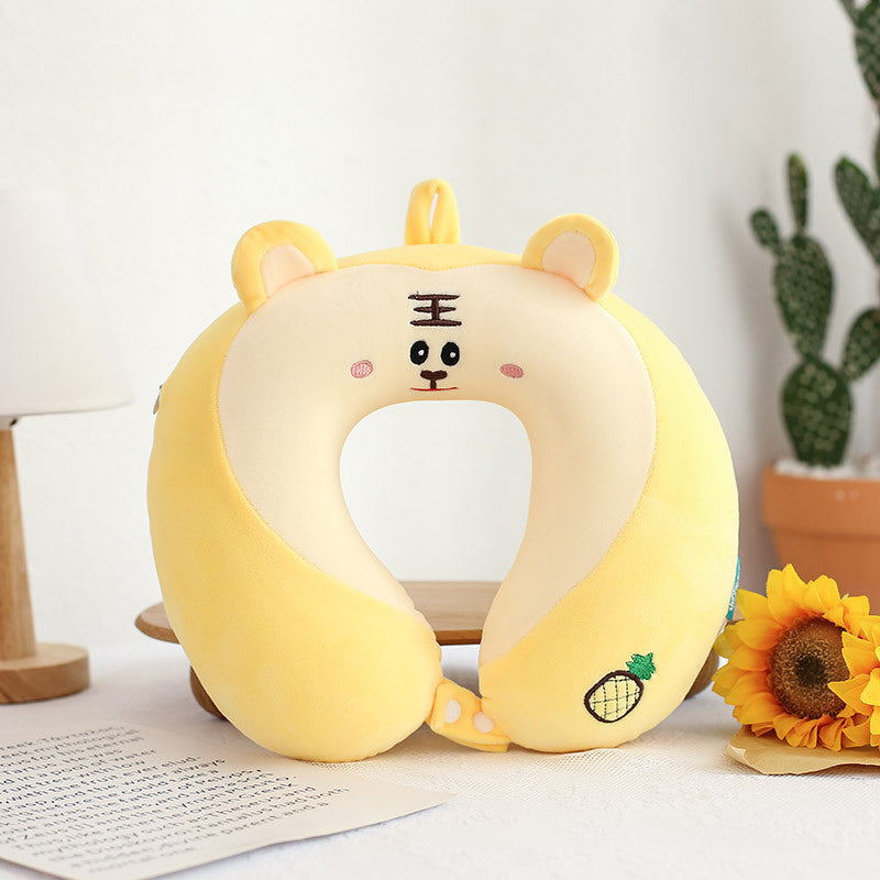 Cozy Cartoon Memory Foam U-shaped Pillow for Relaxation