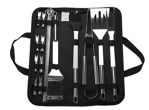 Premium 10-Piece BBQ Barbecue Tools Outdoor Baking Utensils Set