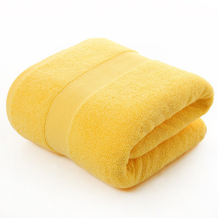 Luxurious Cotton Thickened Plain Colored Bath Towel: Ultimate Comfort