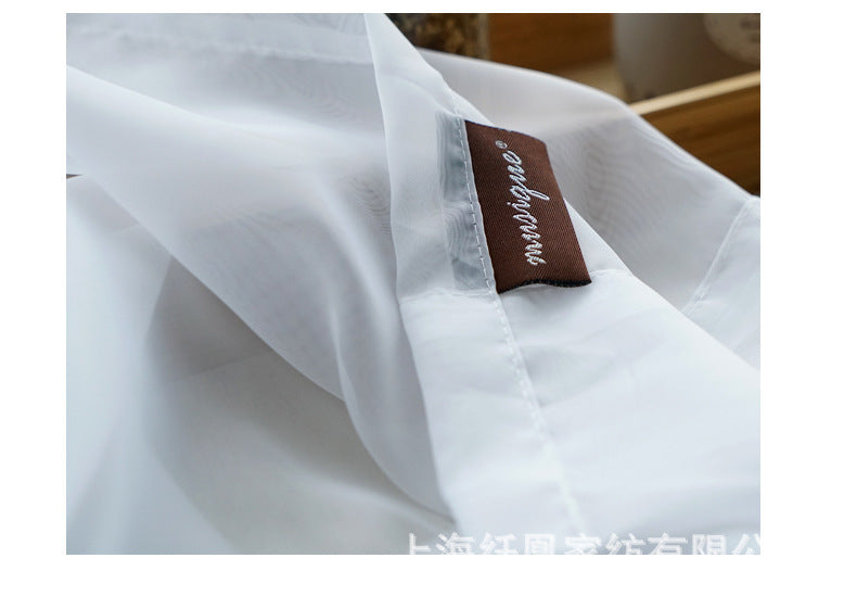 Modern And Simple Pure Color Cotton Linen Light Curtain