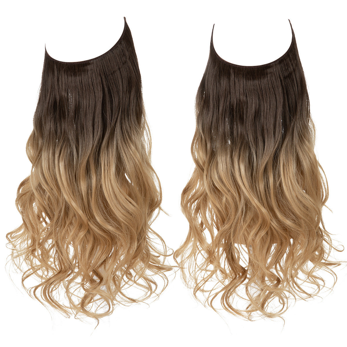Long Curly Hair Wig: Female Fish Line Chemical Fiber Extension