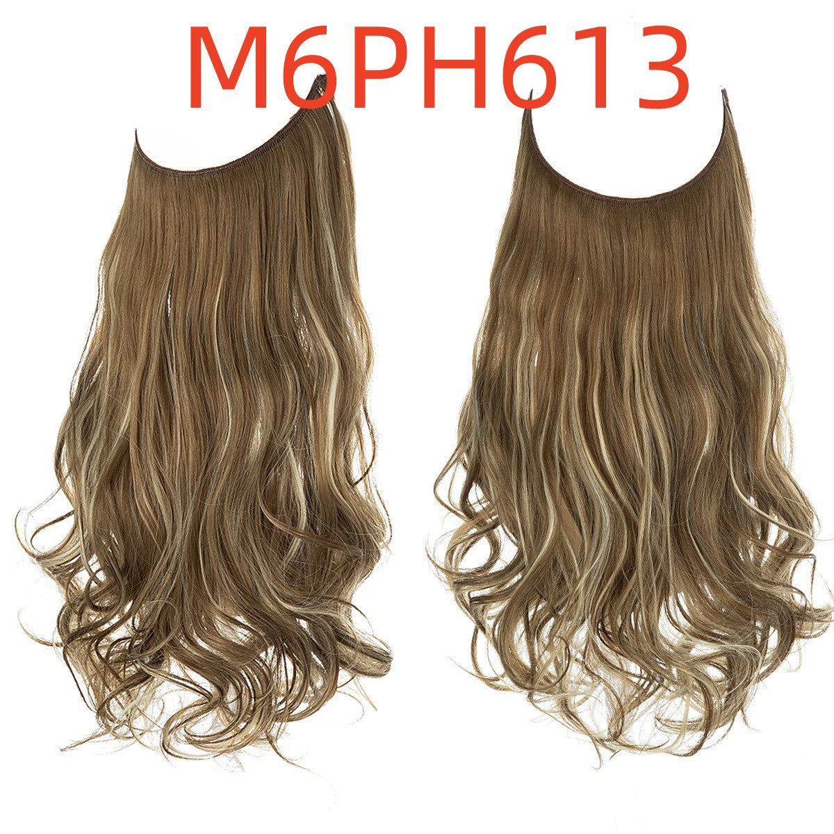 Long Curly Hair Wig: Female Fish Line Chemical Fiber Extension