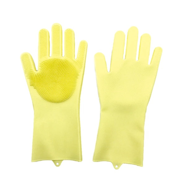 Heat-Resistant Housework Kitchen Cleaning Gloves - Eco-Friendly Silicone