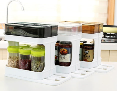 Versatile Kitchen Bathroom Storage Plastic Box for Home Organization