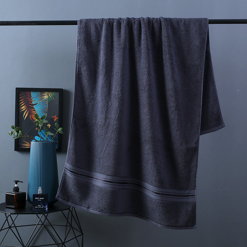 Luxury Pure Color Thick Cotton Bath Towel Set Collection