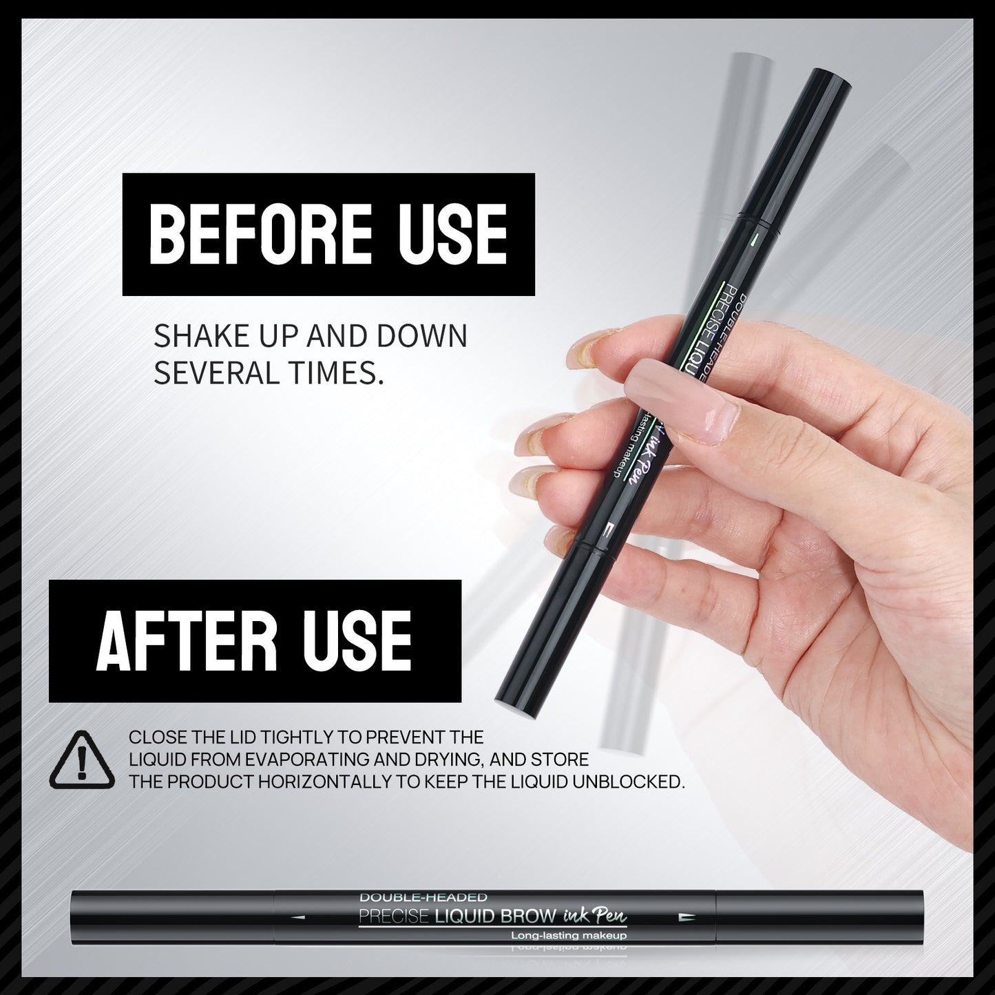 Dual-Action Two Fork Eyebrow Pencil: Waterproof, Sweat-proof Magic