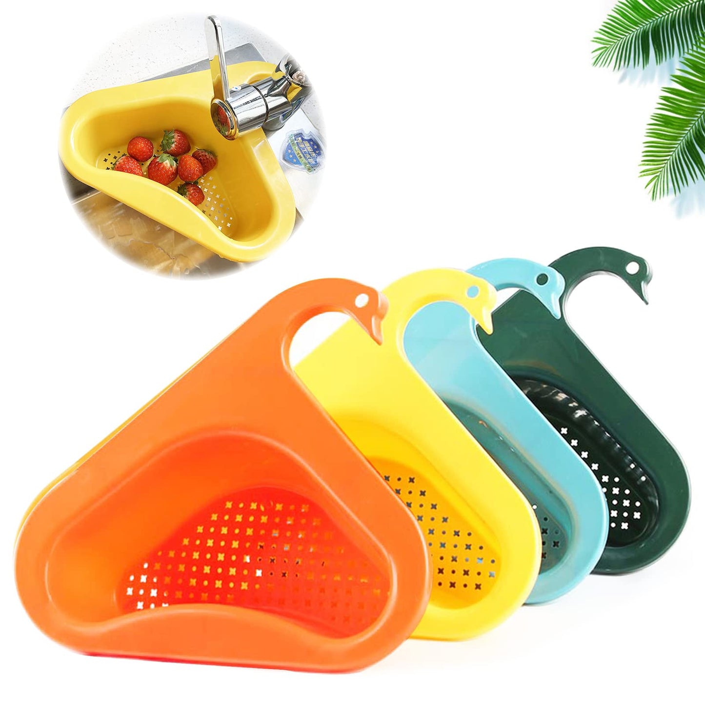 Swan Drain Basket: Efficient Filter for Fruit and Vegetable Separation