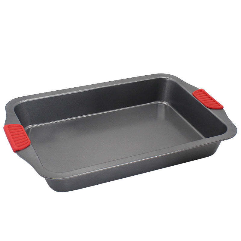 Silicone Binaural Baking Tray: Luxury Non-Stick Carbon Steel