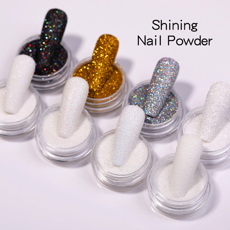 DIY Nail Powder Magic: Shimmering Gradient Art Blooming Wonders