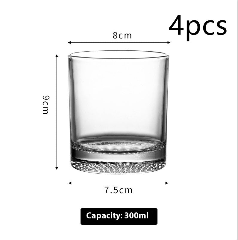 Crystal Grid Whiskey Glass: Ice Hockey Classical Rock Bar Cup