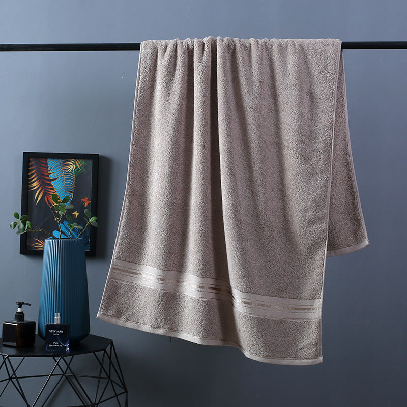 Luxury Pure Color Thick Cotton Bath Towel Set Collection