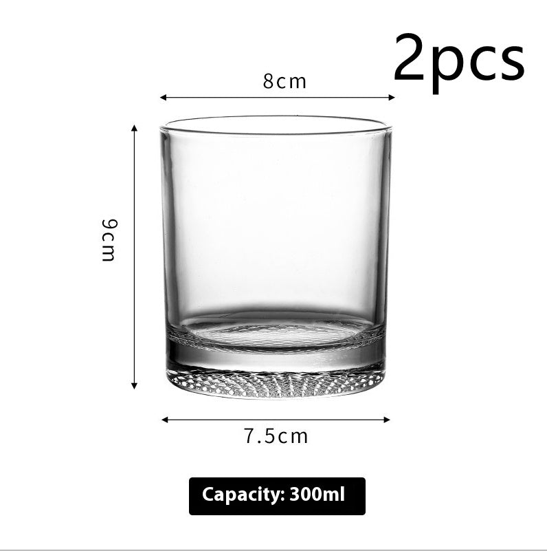 Crystal Grid Whiskey Glass: Ice Hockey Classical Rock Bar Cup
