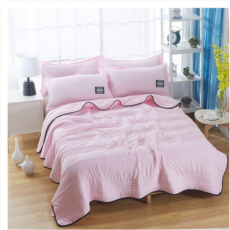 Pure Color Cooling Blanket: Compressible Summer Quilt Comfort