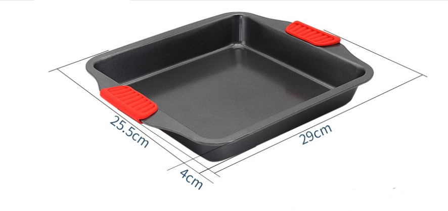 Silicone Binaural Baking Tray: Luxury Non-Stick Carbon Steel