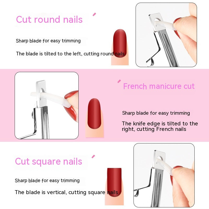 Flat Mouth U-shaped Scissors Nail Tip Pliers for Precision