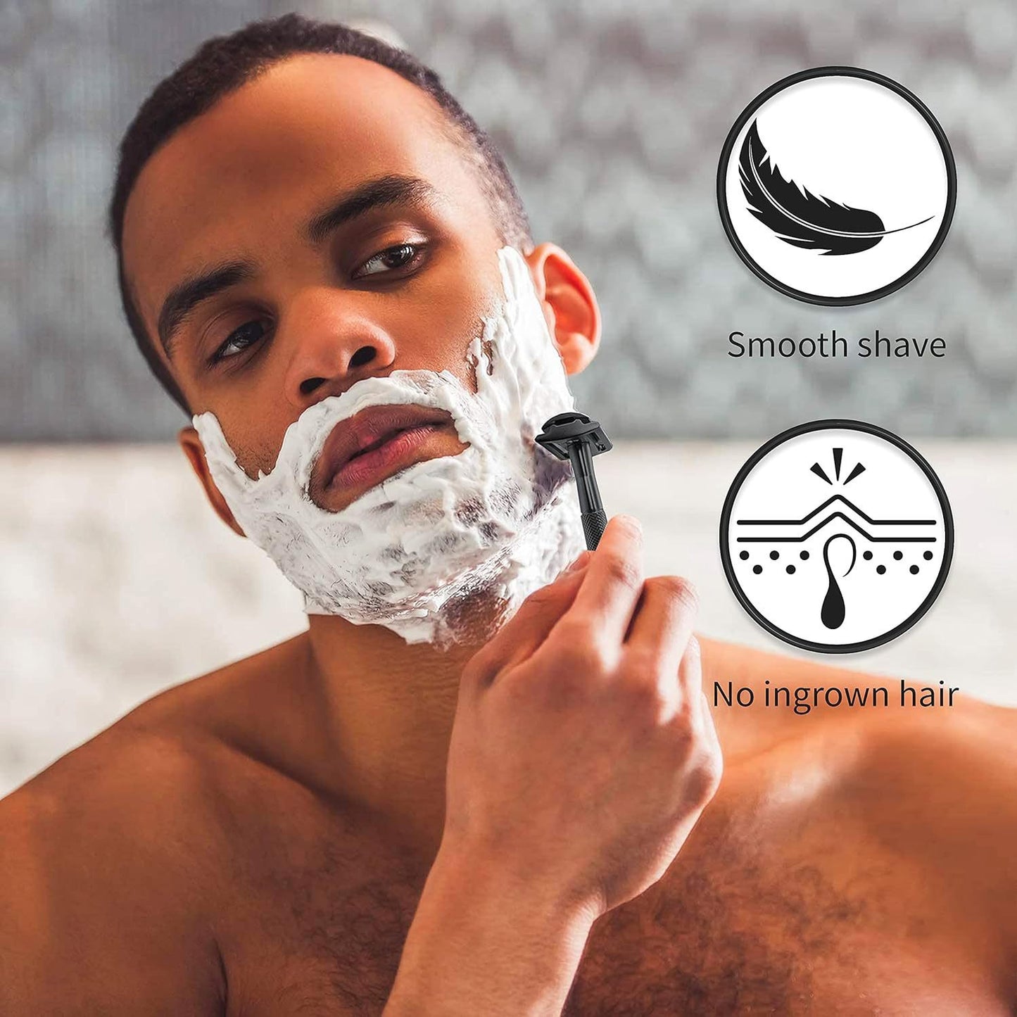 Timeless Men's Copper Manual Old-fashioned Shaver for Classic Grooming