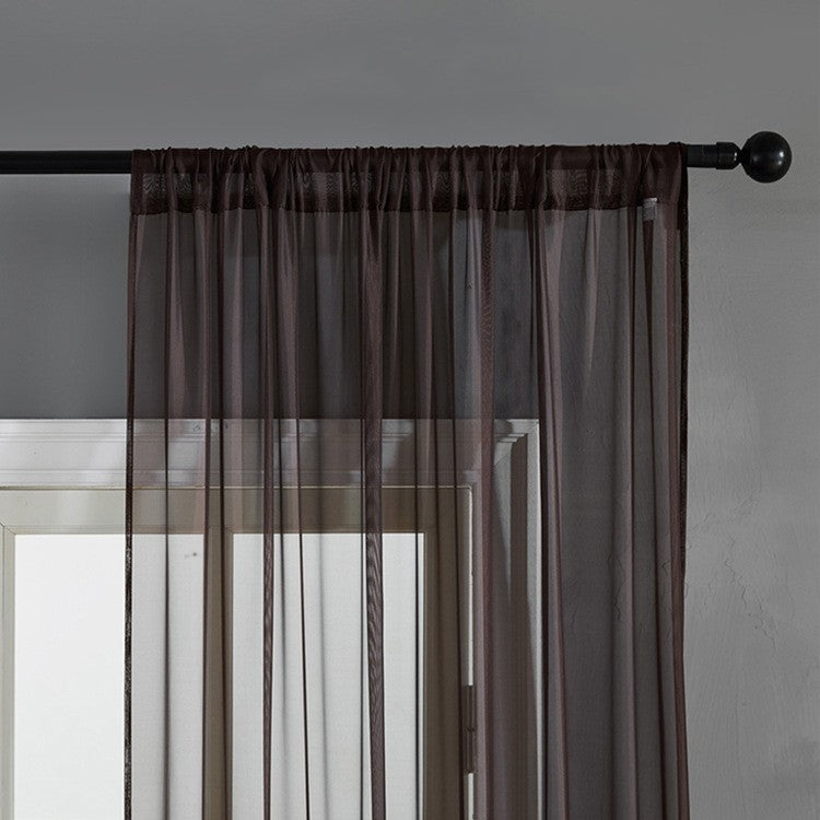 Modern And Simple Pure Color Cotton Linen Light Curtain