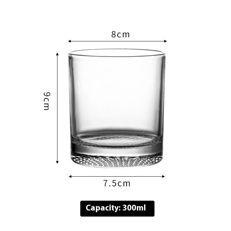 Crystal Grid Whiskey Glass: Ice Hockey Classical Rock Bar Cup