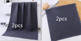 Luxurious Water-absorbing Quick-drying Pure Cotton Waffle Bath Towel
