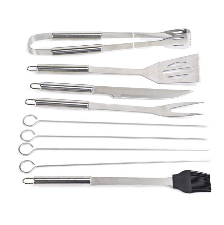 Premium 10-Piece BBQ Barbecue Tools Outdoor Baking Utensils Set