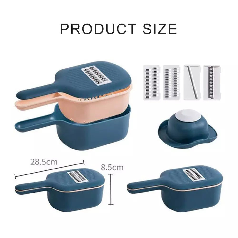 Multifunctional Vegetable Cutter & Slicer: Peel, Grate, Slice Effortlessly