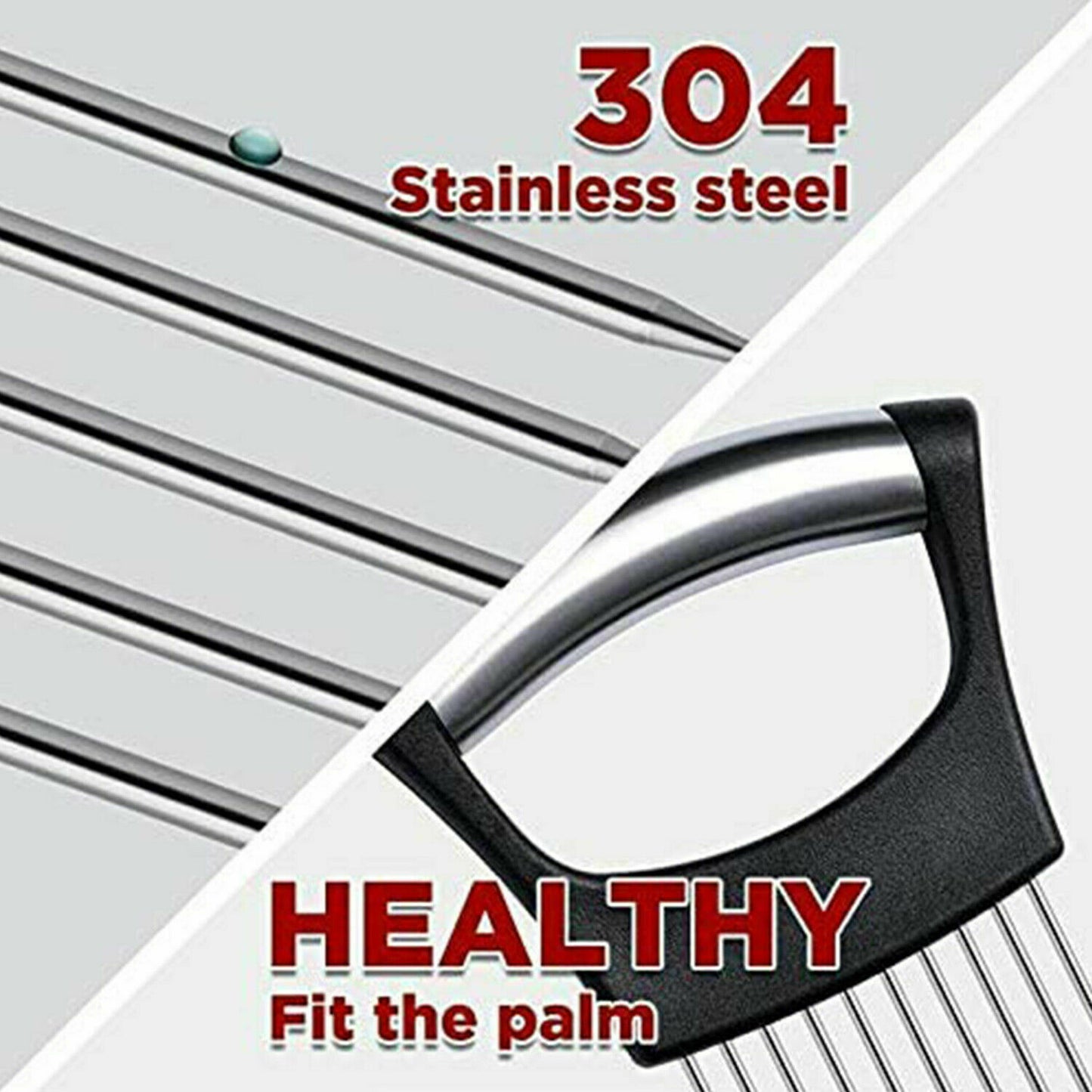 Food Slice Assistant: Stainless Steel Onion Holder, Tomato Cutter