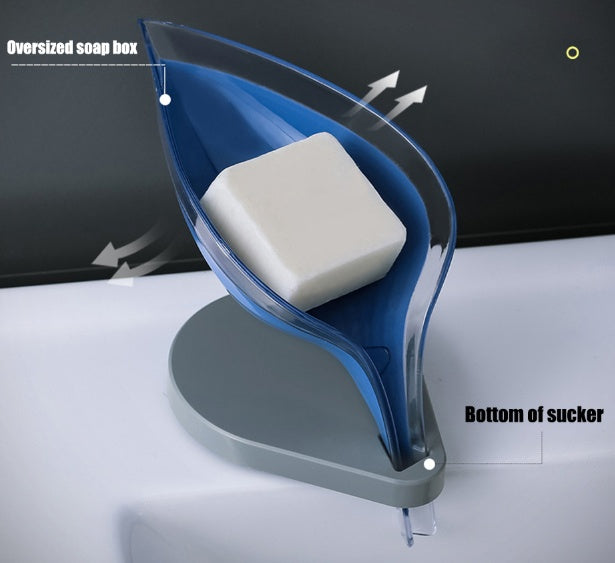 Creative Suction Cup Soap Holder Sink Sponge Drain Box